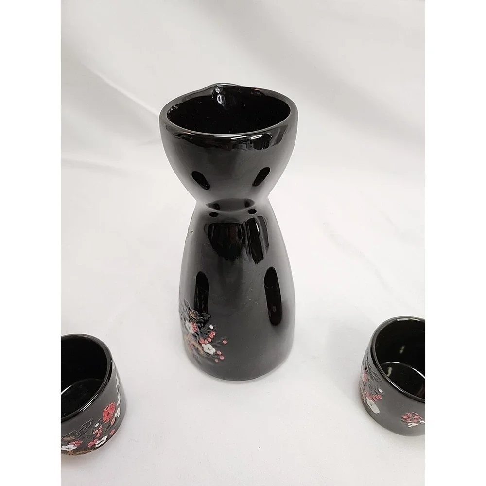 World Market 3 Piece Cherry Blossom Sake Set ~ EXCELLENT‎ CONDITION!